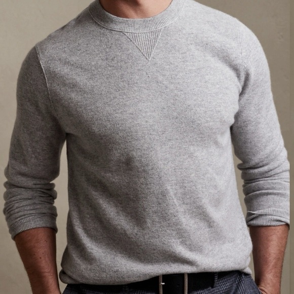 Banana Republic Men's Light Gray Crewneck Sweater - Picture 1 of 8